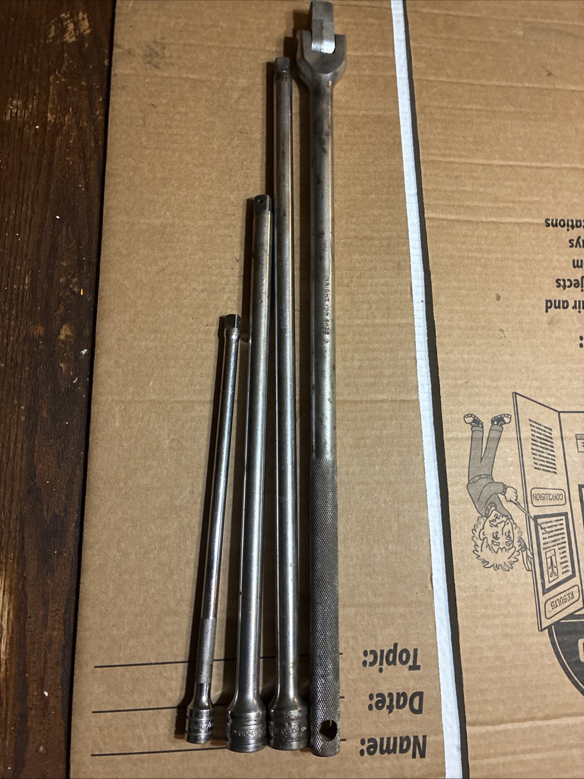 snap on extension lot multiple lengths/sizes W/wright 3/4” breaker Bar Read Desc