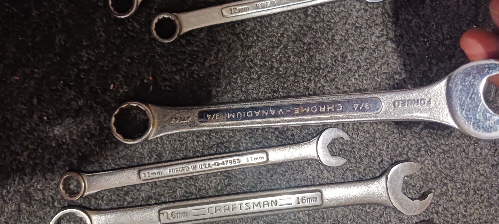 craftsman And Forged combination wrench lot usa Mixed Size (15) Pieces