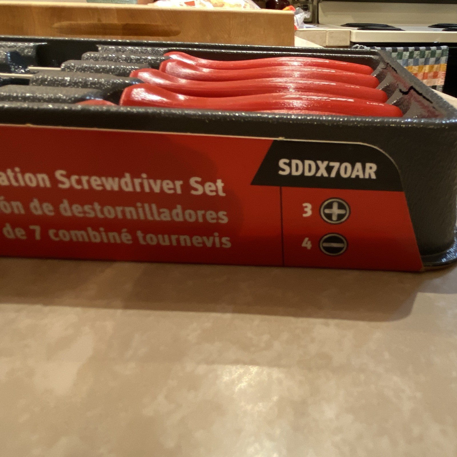 Snap-On Tools SDDX70AR 7-Piece Combination Screwdriver Set Red As New