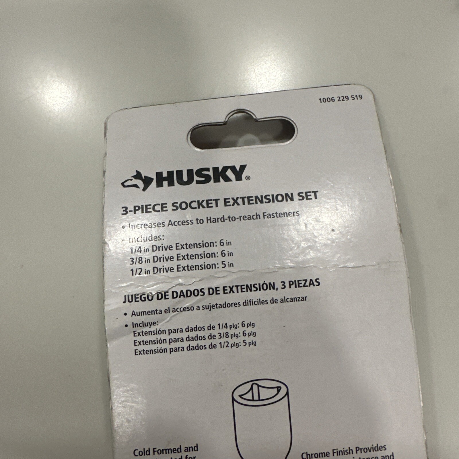 Husky 3-Piece Socket Extension Set 1/4” 3/8” 1/2” Drive 1006229519 – New