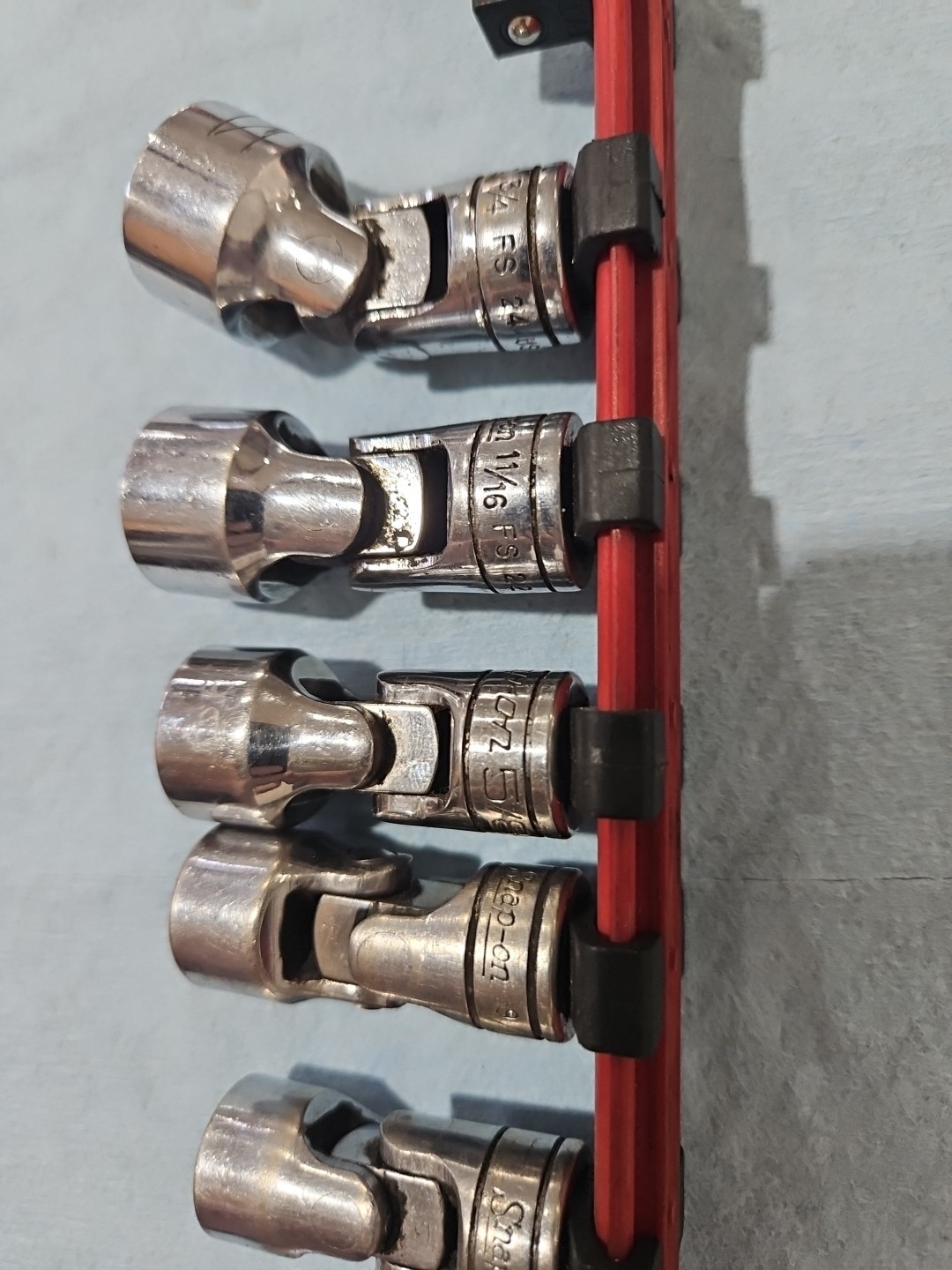 SNAP-ON 3/8″ Drive Universal/Swivel Sockets FS14A 7/16” -FS24 3/4”