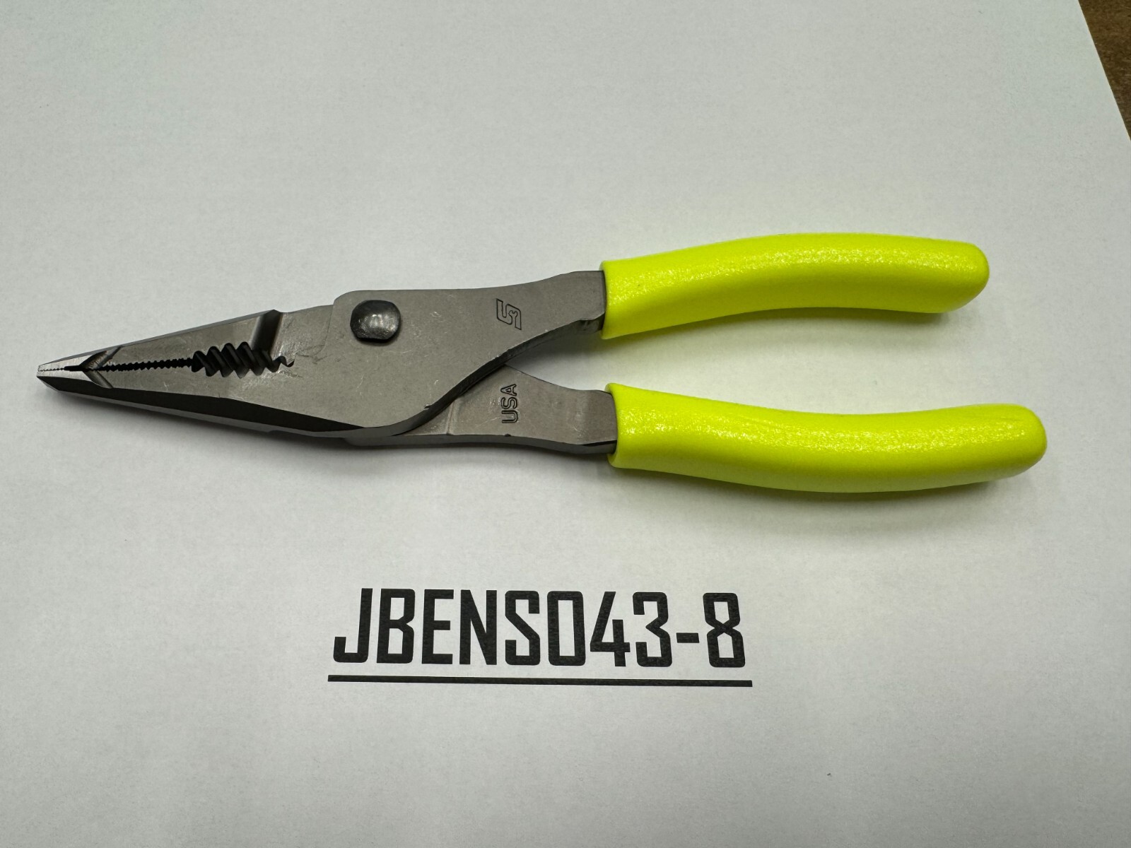 Snap-On Tools USA NEW HI-VIZ 7″ Soft Grip Long Nose Slip Joint Pliers LN46ACFHV