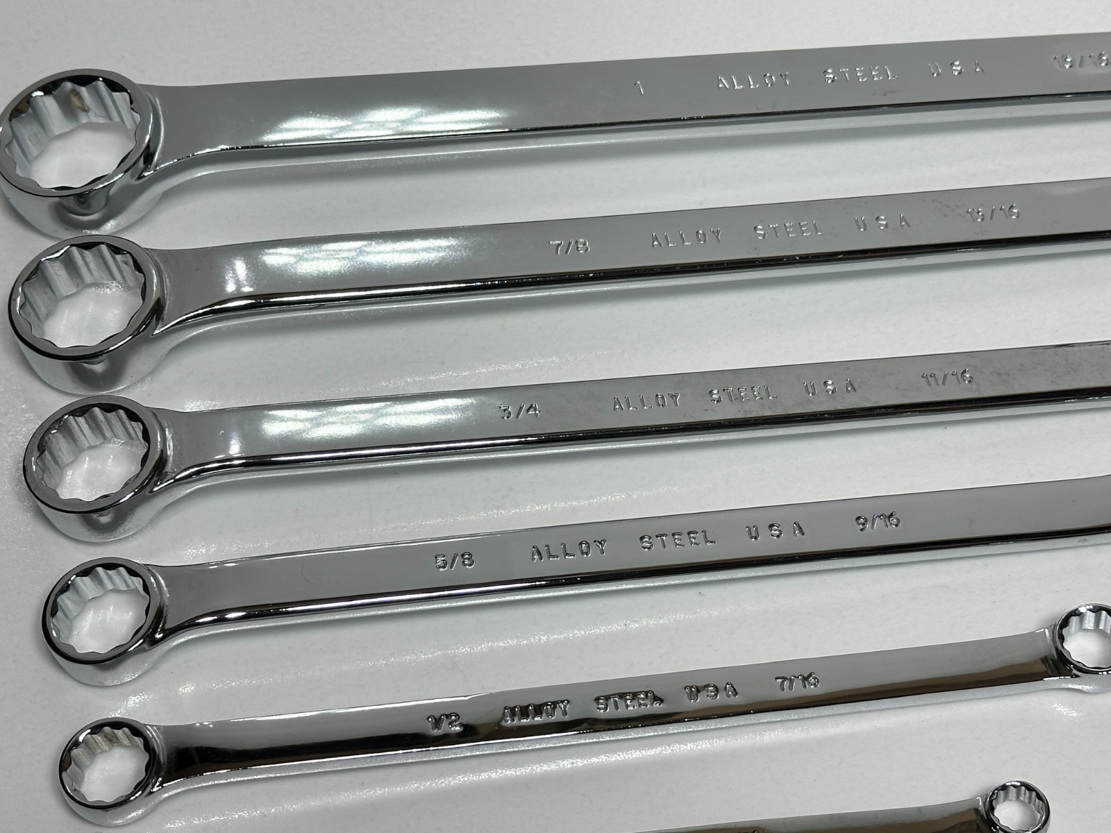 Blackhawk Tools USA 6pc SAE 5/16-1” BWS LONG Polished Double Box End Wrench Set