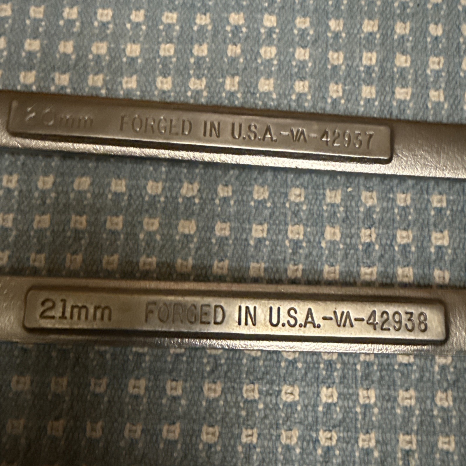 Craftsman Tools USA VA 20mm-22mm Large Metric Combination Wrench Set Allied Drop