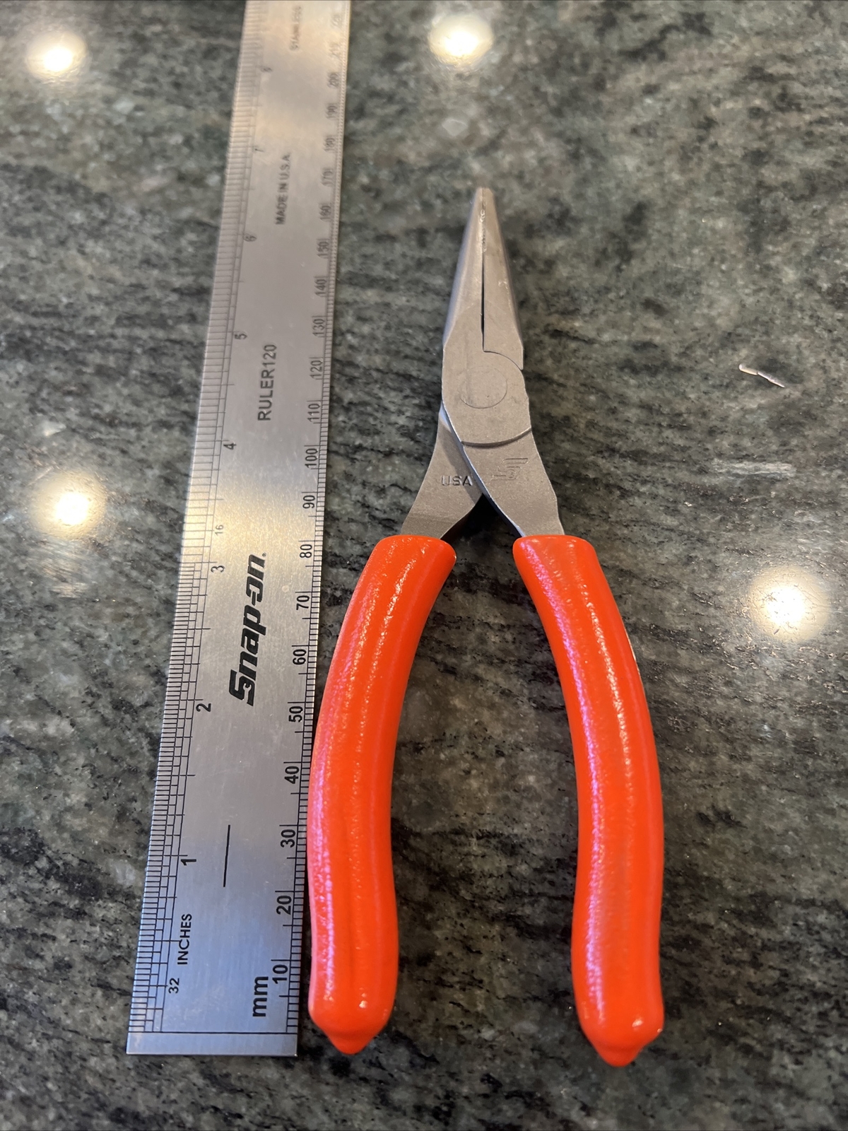 Snap-On 95acf 6” talon grip needle nose pliers orange