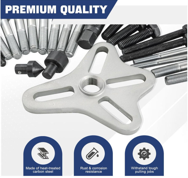 DASBET 46PCS Harmonic Balancer Puller Set, Steering Wheel Puller Kit Steering Wh