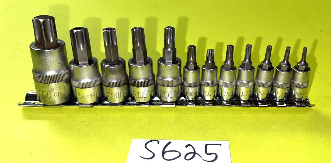 CORNWELL TOOLS 12 PIECE MULTI DRIVE TORX BIT SOCKET DRIVER SET TAMPER RESISTANT