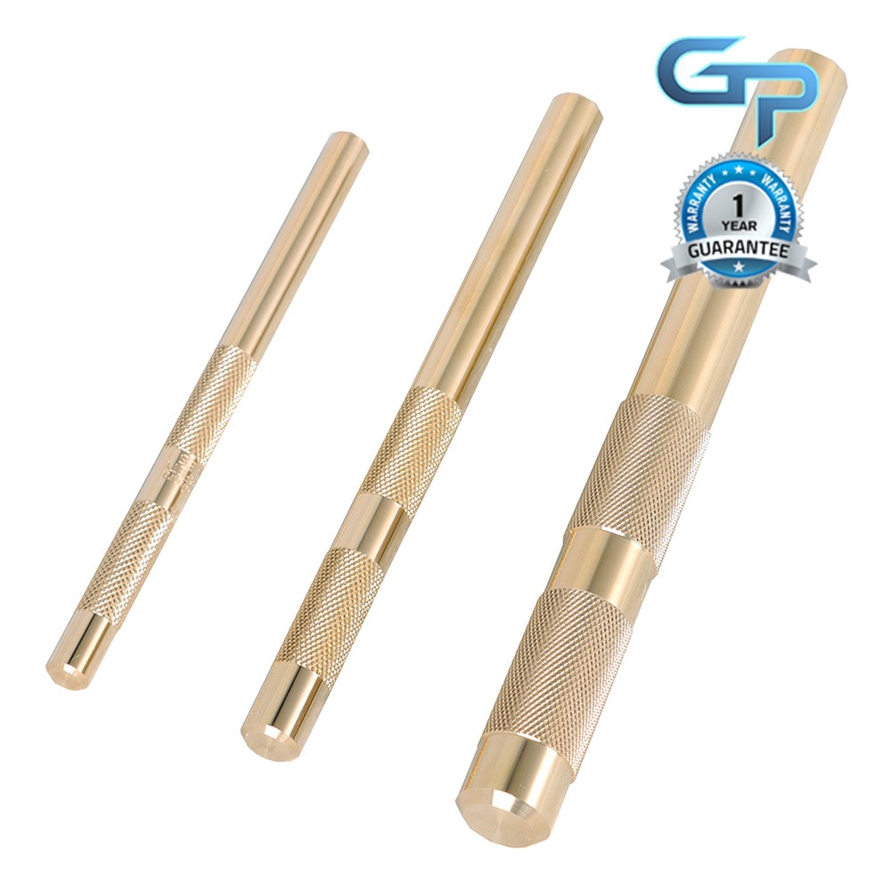 61360 3 Piece Brass Drift Punch Set Tools 3/8″ 1/2″ 3/4″
