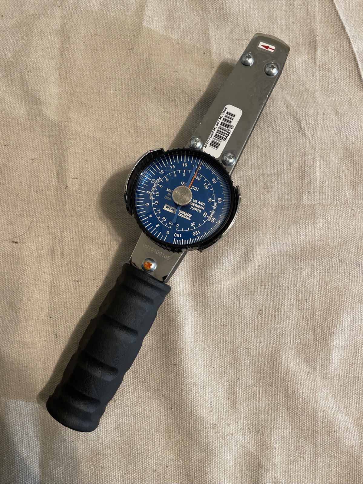CDI 3/8 Drive Dial Type Torque Wrench Model 1502LDIN 0-150 In/pounds USA