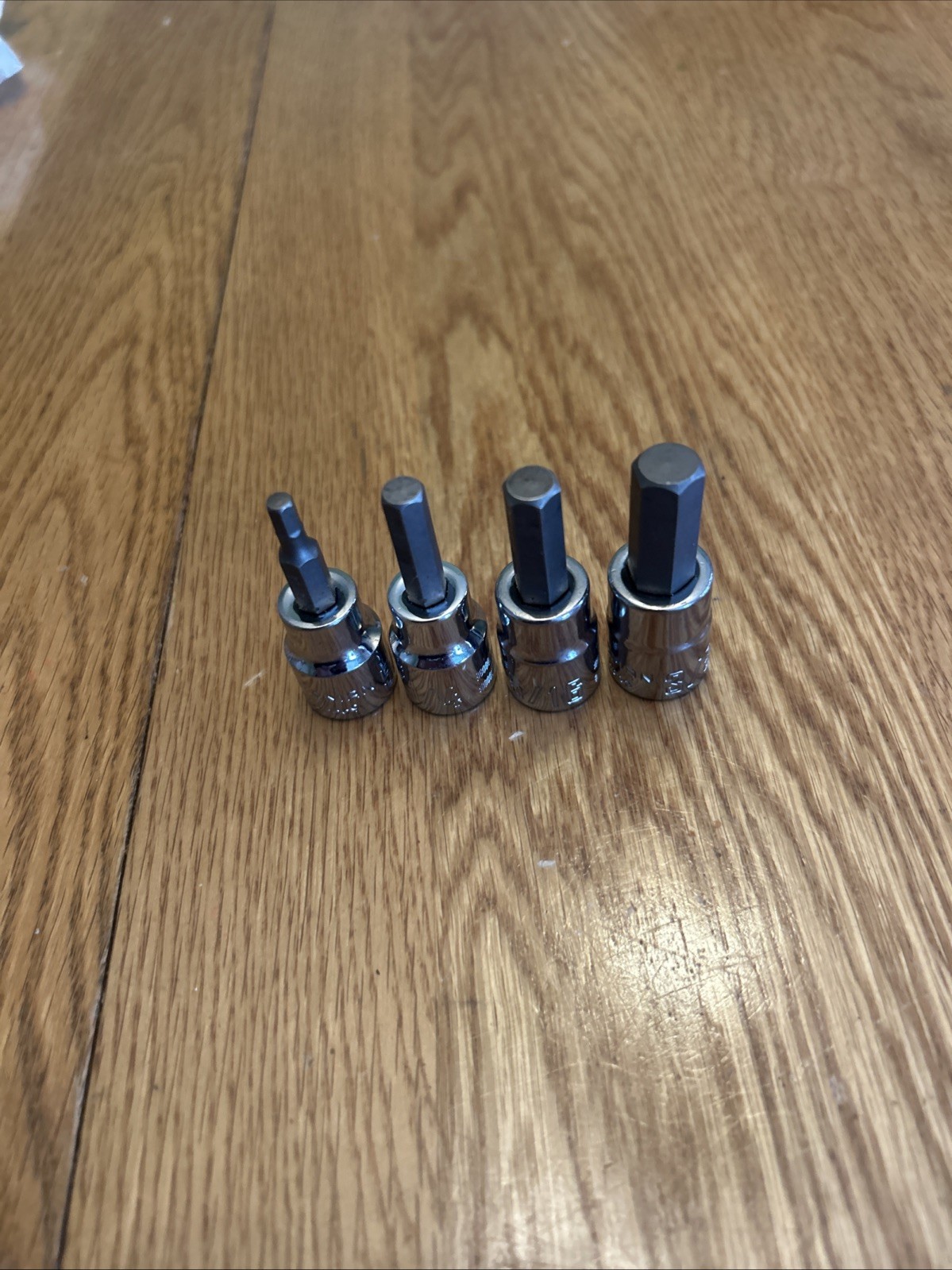 CRAFTSMAN – Lot Of 4 Hex Socket Drivers , 3/8″Drive (5/32”, 1/4”, 5/16”, 3/8”)