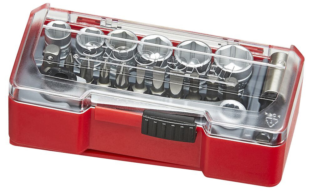Teng Tools TJ1419 1/4″ Socket Set 6 pt With Belt Clip 19 Pieces
