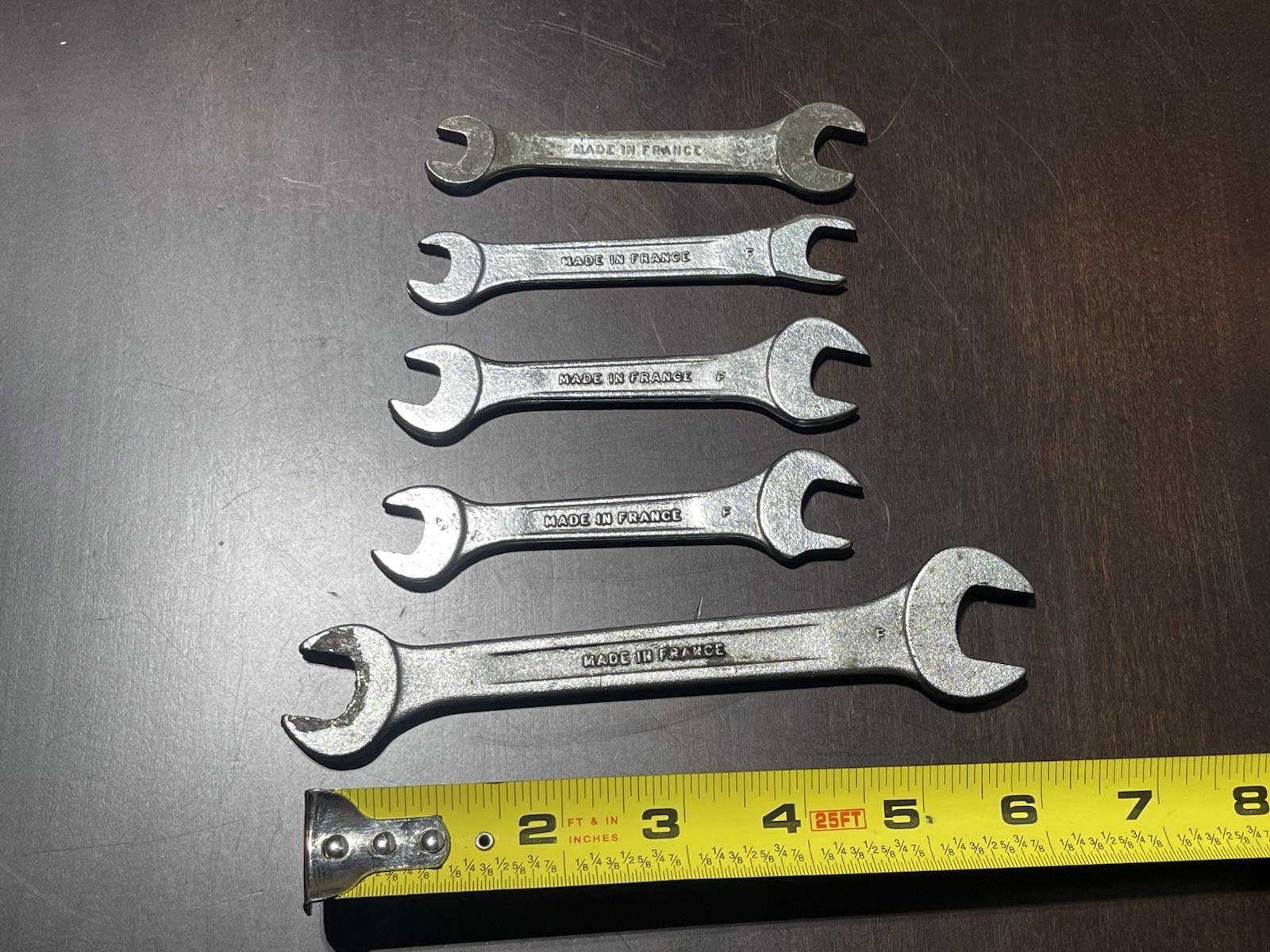 Renault Metric Wrench Lot (17 – 14, 13 – 11, 12 – 10, 12-9)Made in France 1970’s
