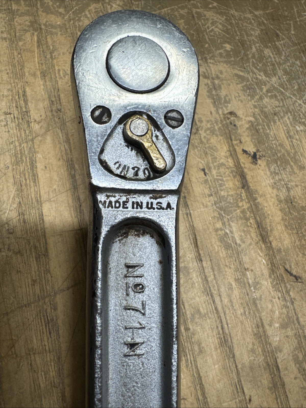 Snap-On Vintage 1/2″ Drive Ratchet Wrench No. 71-N Made in USA 22JS2635-G27