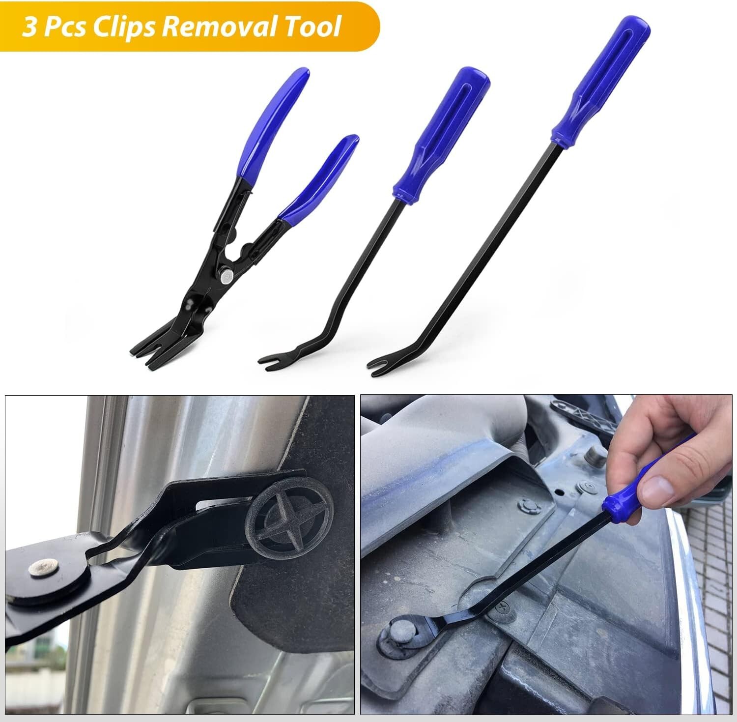 Multifunctional 200Pcs Trim Removal Tools with Sturdy Nylon Clips & Storage Bag