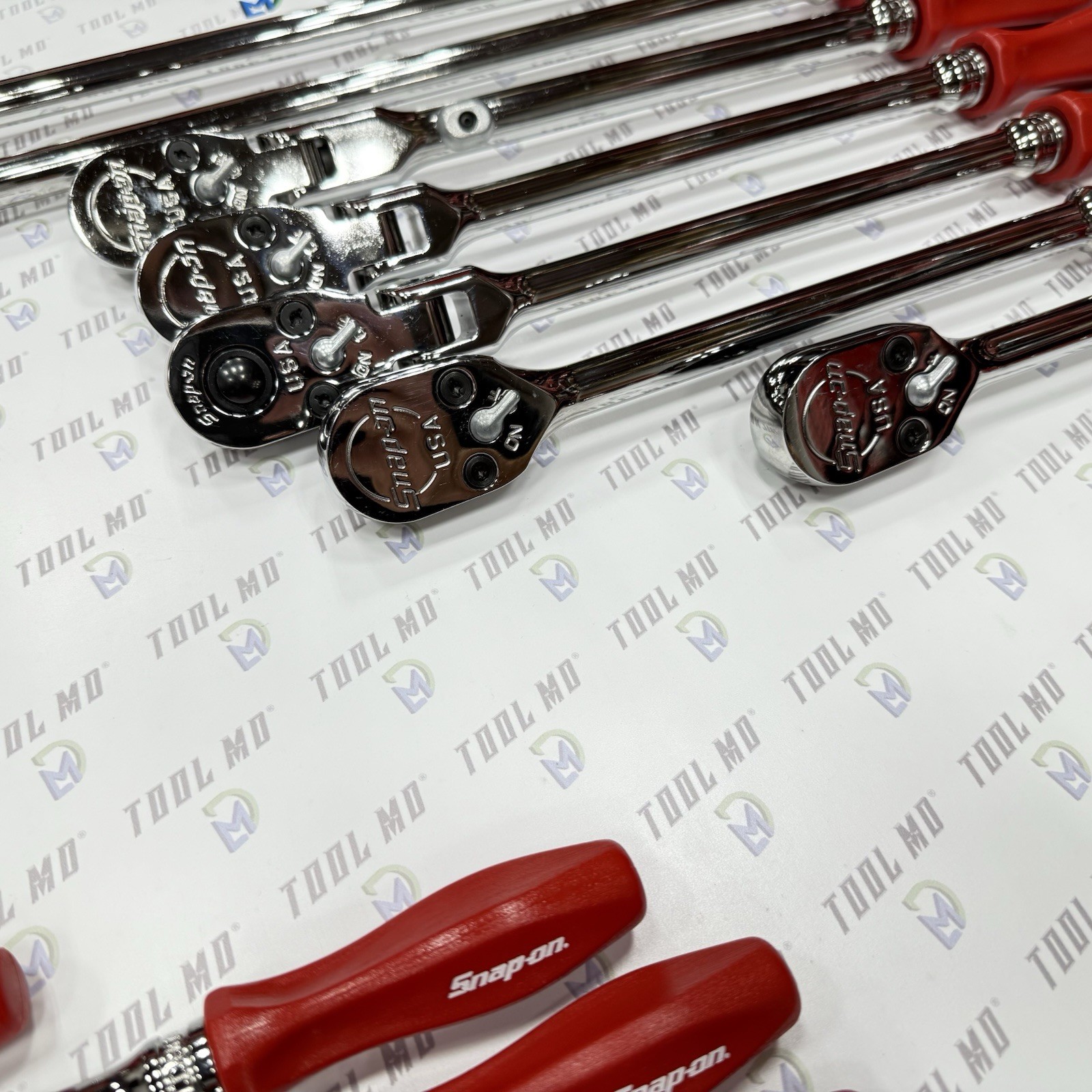 Snap-on Tools USA RARE 31pc RED 1/2″ 3/8″ 1/4″ Drive Ratchet Set SHLFD80A