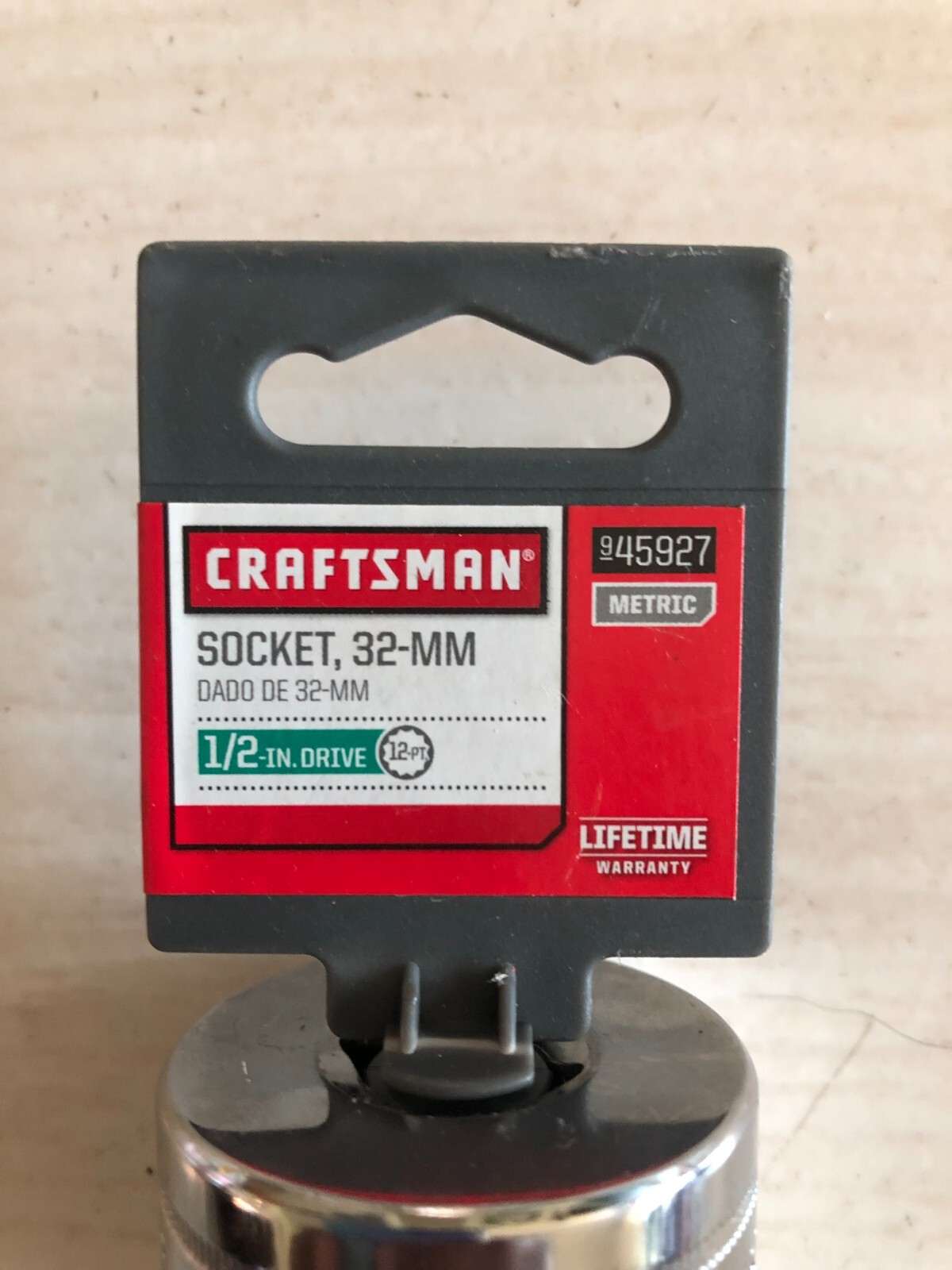 Craftsman Socket 32mm 1/2in drive 12 point New 45927