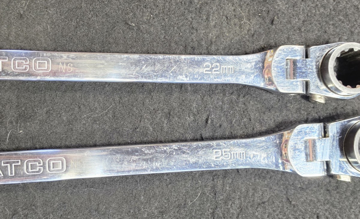 MATCO RRFXLM2122 & RRFXLM2425, METRIC,DOUBLE BOX FLEX RATCHETING WRENCH, PAIR