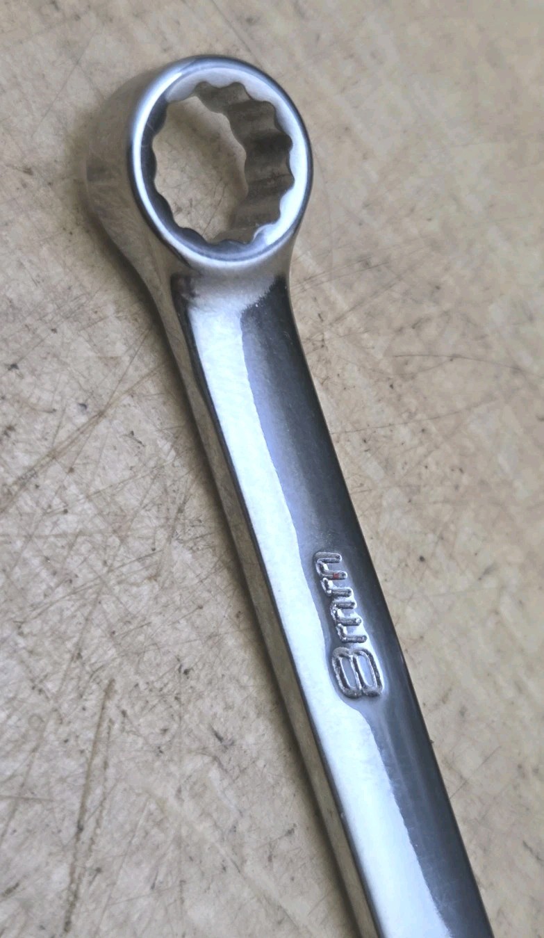 New Snap On SOEXM8- 8mm Flank Drive Plus 12Pt Standard Handle Combination Wrench