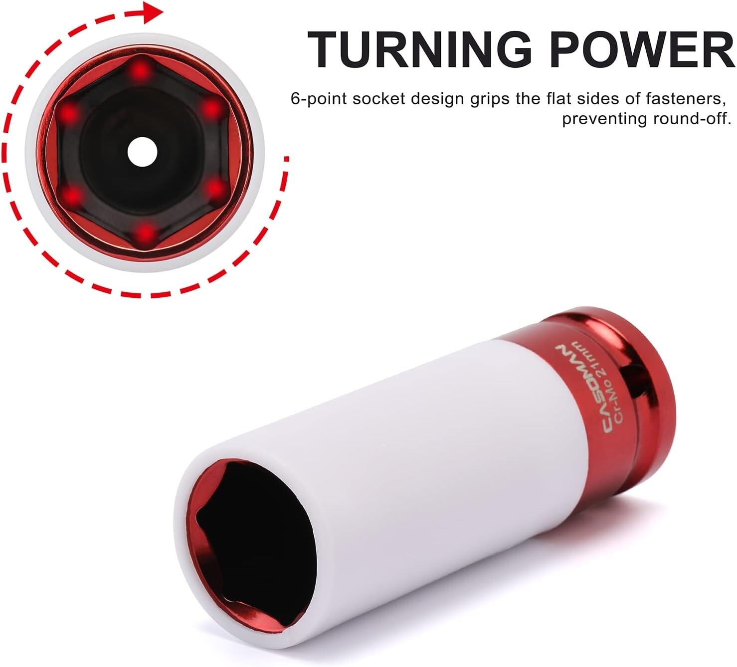 Oil Rubbed Finish 1/2-Inch Drive Impact Sockets for Safe Wheel Maintenance