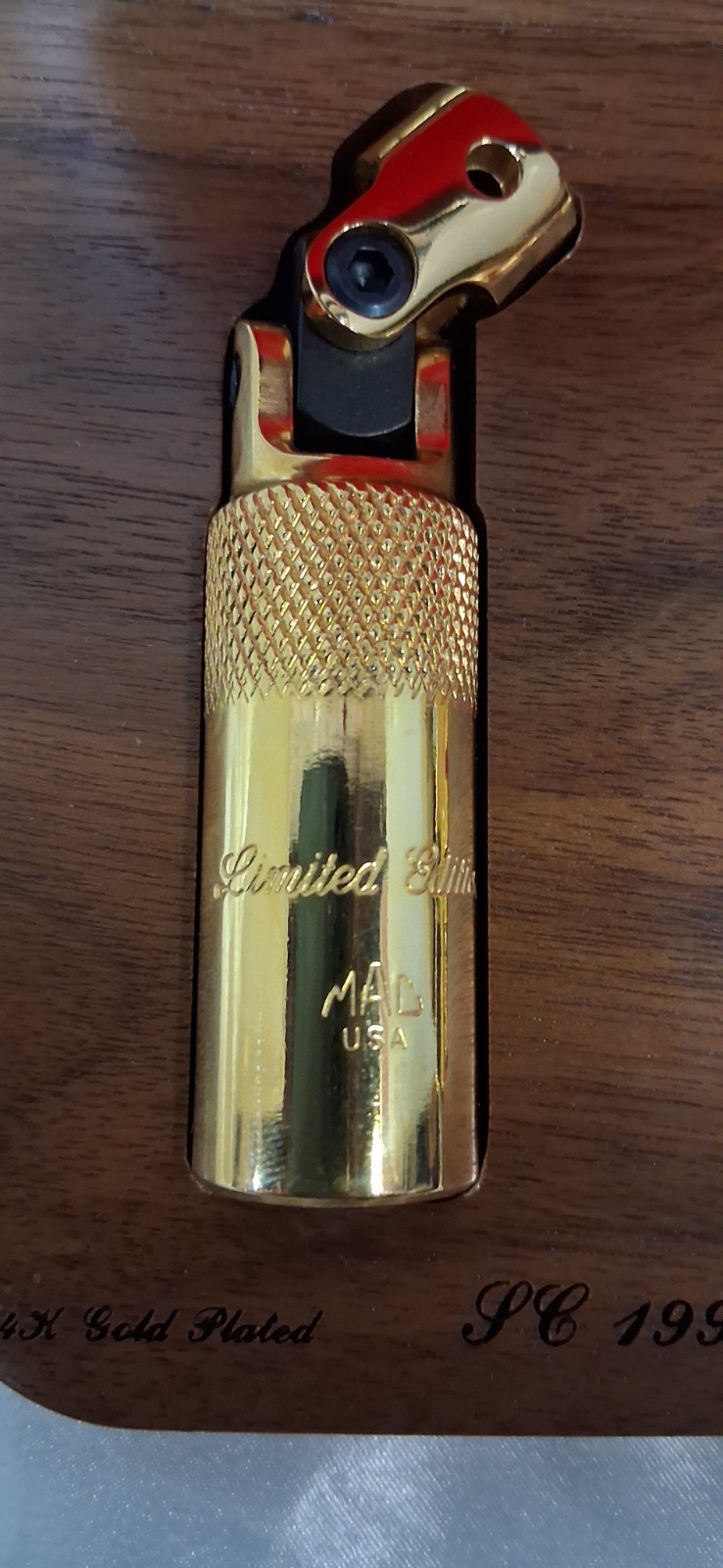Mac Tools 2 Piece Universal Spark Plug Socket Set 24k Gold Plated LE 1992