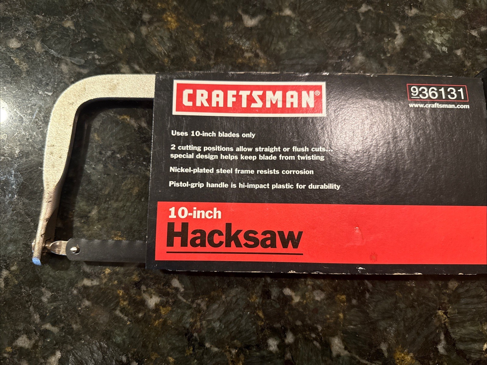 NOS Sears 36131 Craftsman 10” Hacksaw Saw 36131 Straight or Flush Cut Made USA!!
