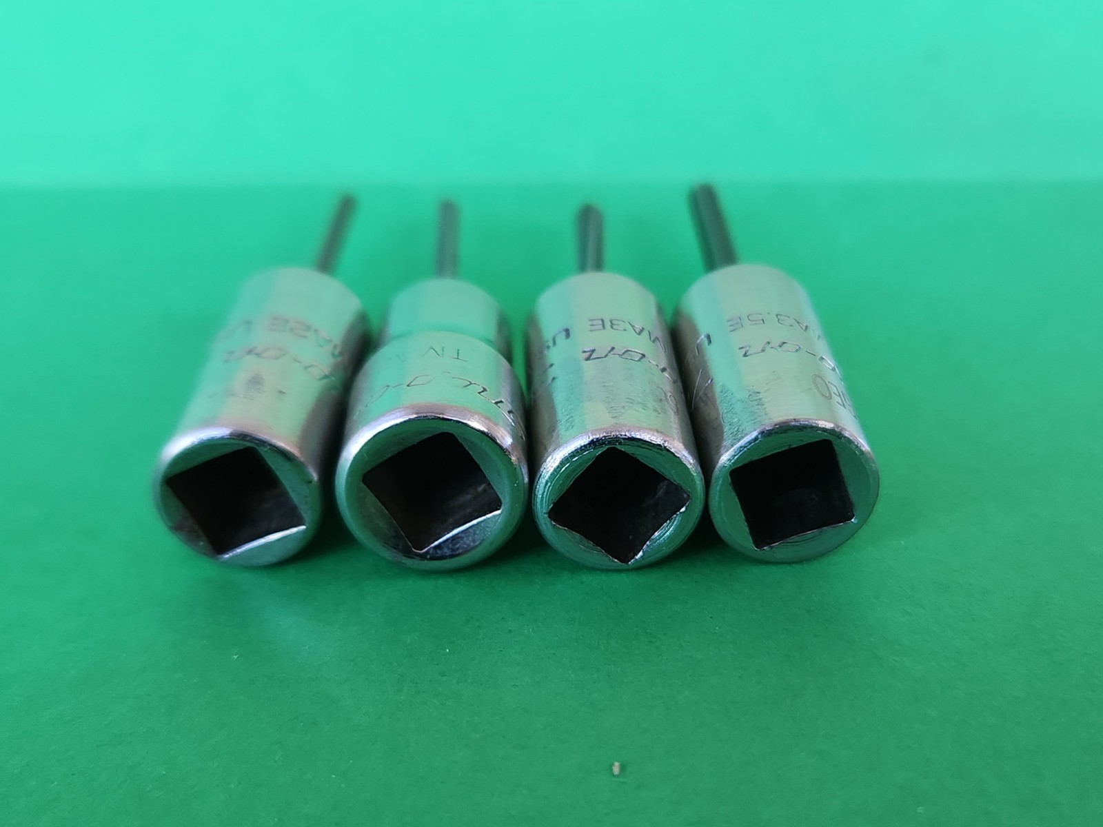Snap On 4 pc 1/4″ Dr. SAE Hex Driver Bit Socket Set 1/16″-7/64″ T6