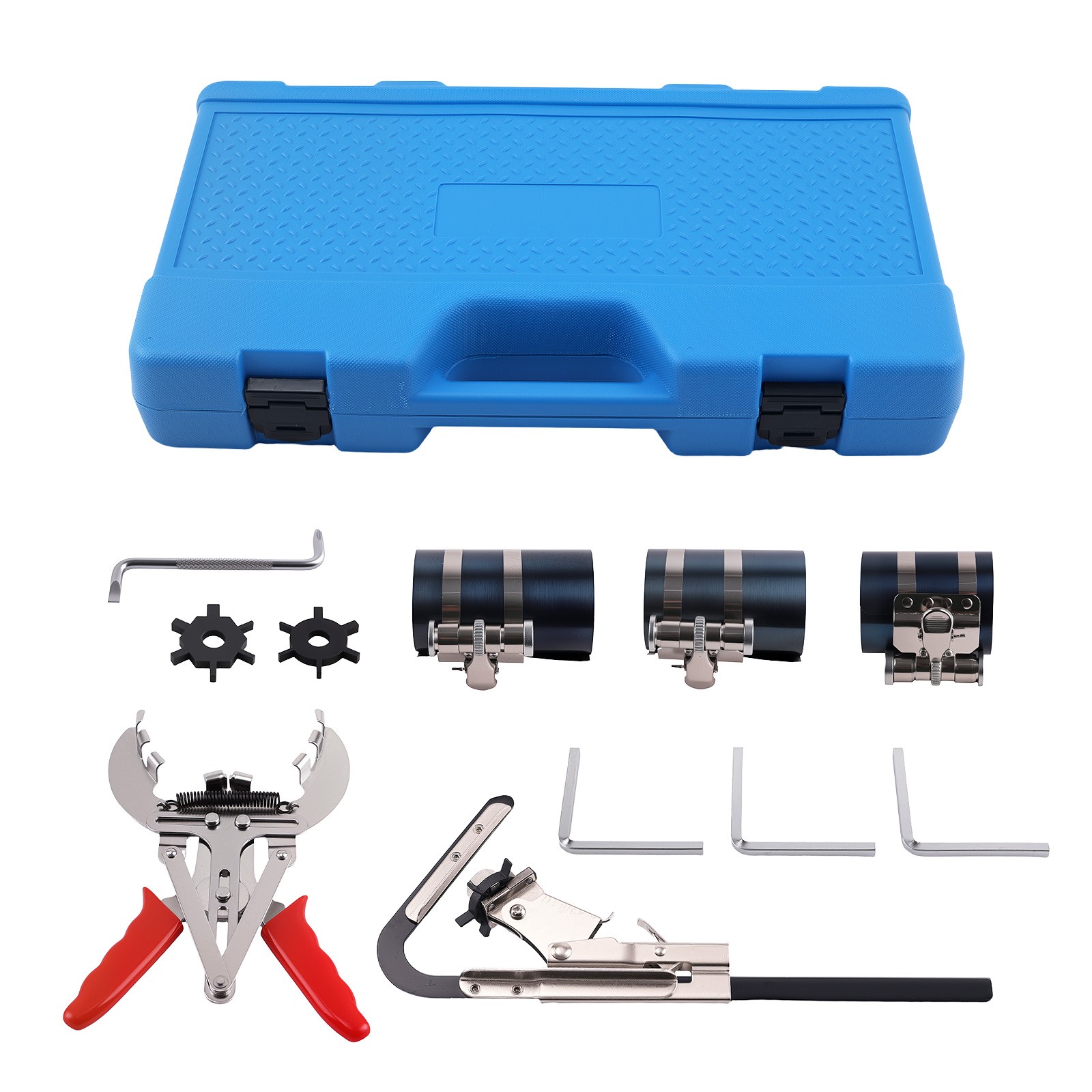 11PC Piston Ring Tool Set Steel Engine Compressor Service 53-175mm w/ Pliers