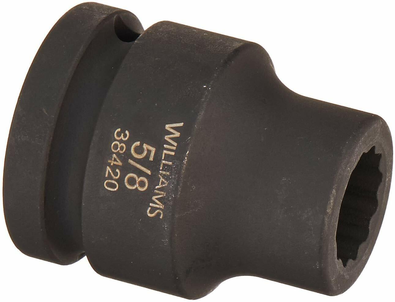 3/4″ Drive Shallow Impact Sockets,12 Point, SAE,Black Industrial Finish,Williams