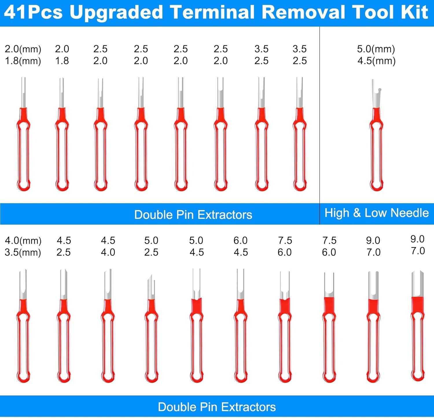 Durable 41-Piece Terminal Removal Kit – High-Quality Extractors for Repair Needs