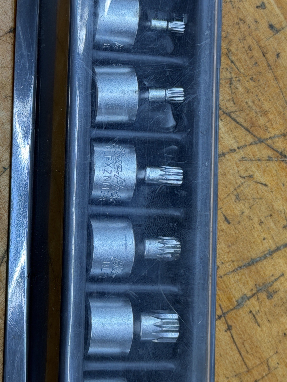 Blue-Point BLPXZNM389 9pc 3/8″ Drive Triple Square Bit Stubby Socket Driver Set
