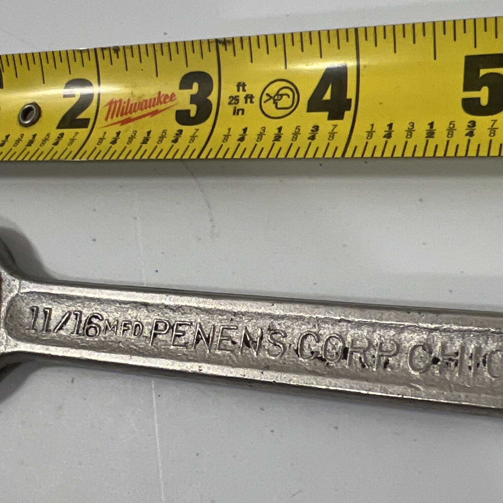 Penens Corp. 11/16″ Combination Wrench USA Vintage Chrome 12 Point
