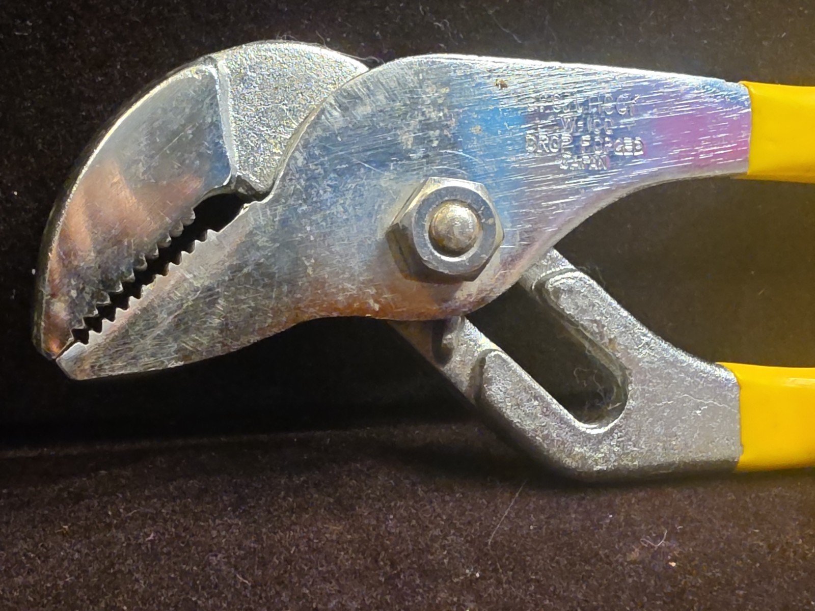 Vintage Great Neck Pliers Slip Groove Joint Straight Jaw W100 ,Forged Japan