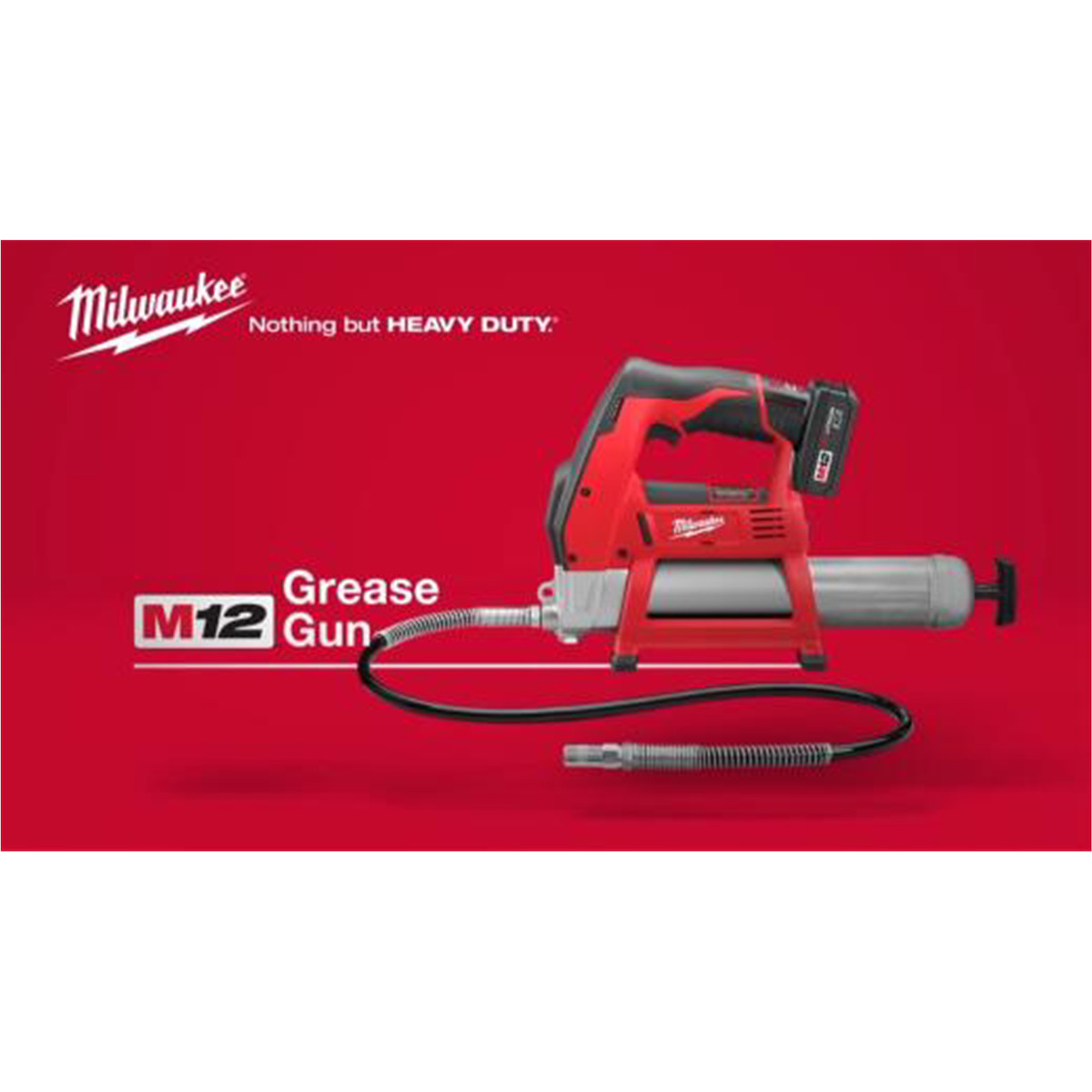 Milwaukee 2446-21XC M12 Cordless Lithium-Ion Grease Gun Kit, 8,000 PSI