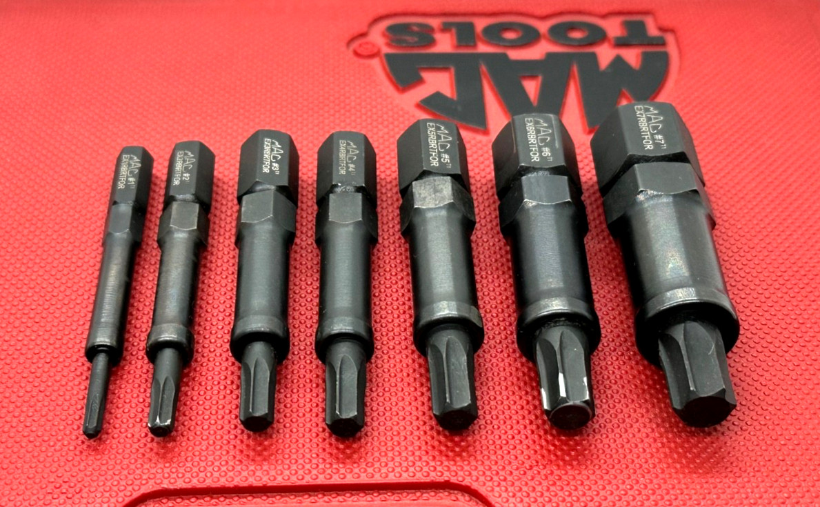 MAC Tools RBRT Screw Extractor Set Broken Bolt Stud Lot Case Foreign Removal