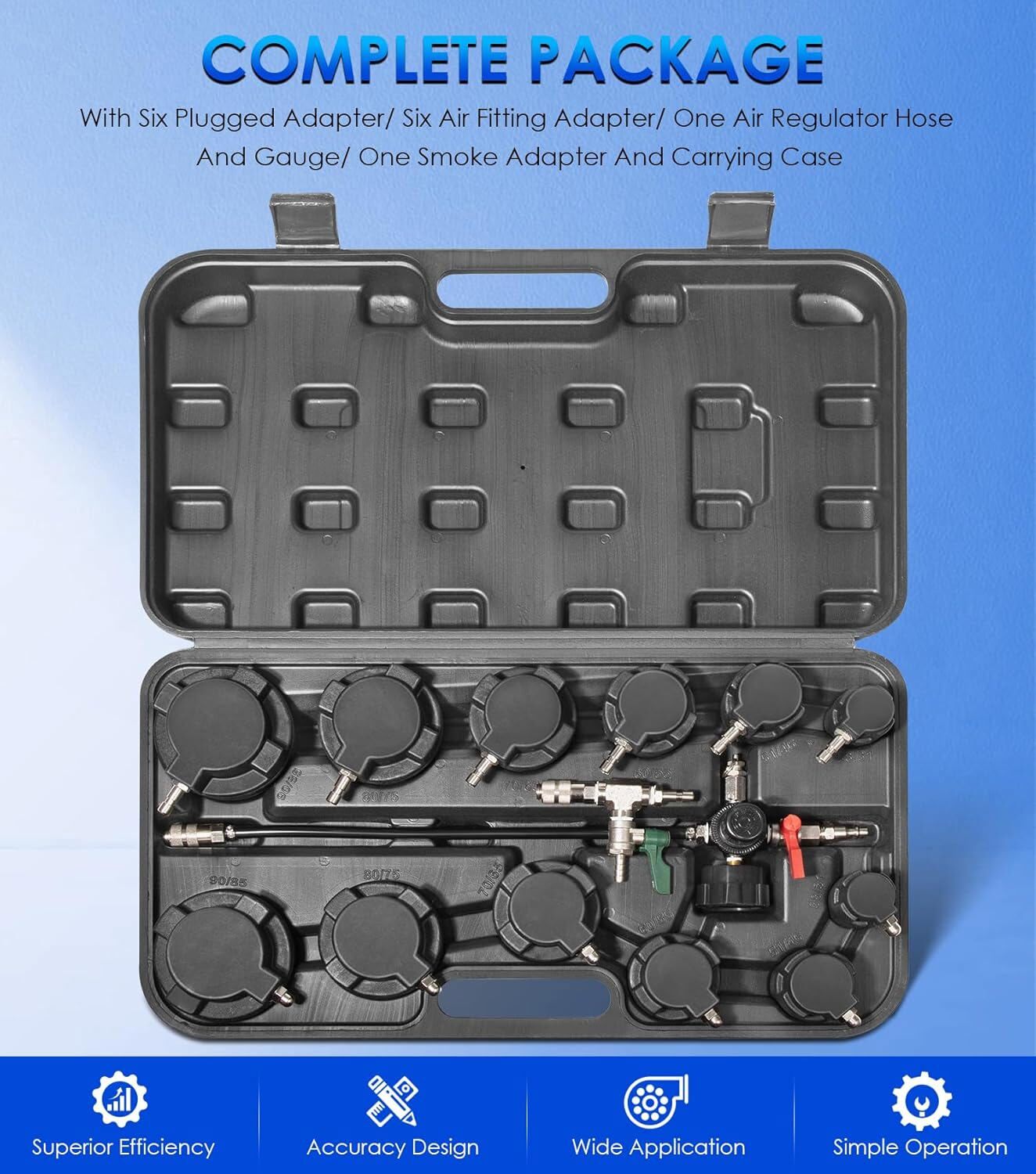 69910 Turbo Air System Test Kit for Turbo System on Cars and Light Trucks, Black