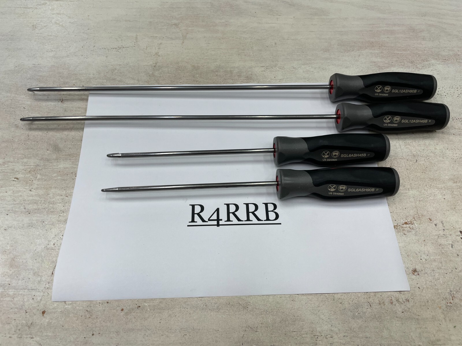 Snap-on Tools NEW 4pc DARK TITANIUM Soft Grip Long HD Pick Set SGLASH1204BDT