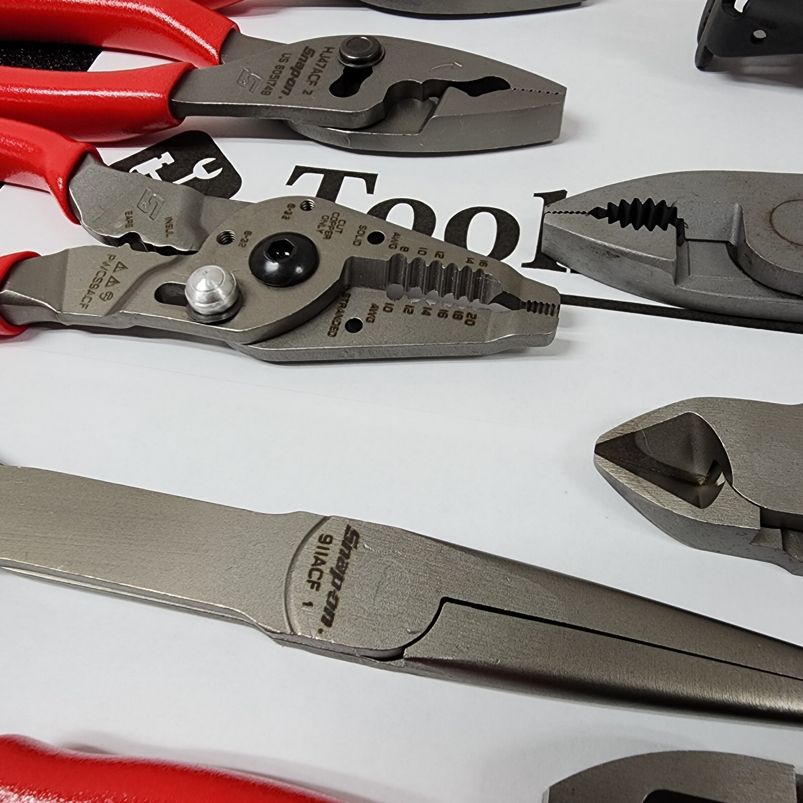 Snap-on Tools USA NEW 15pc RED Master Plier/Cutter/Stripper Set LN46ACF + MORE