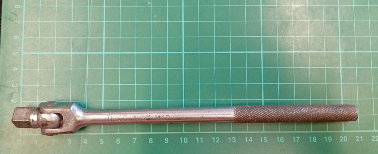 Vintage TIPCO W40, 3/8″ Drive, 8″ 200mm Breaker Bar, British Made