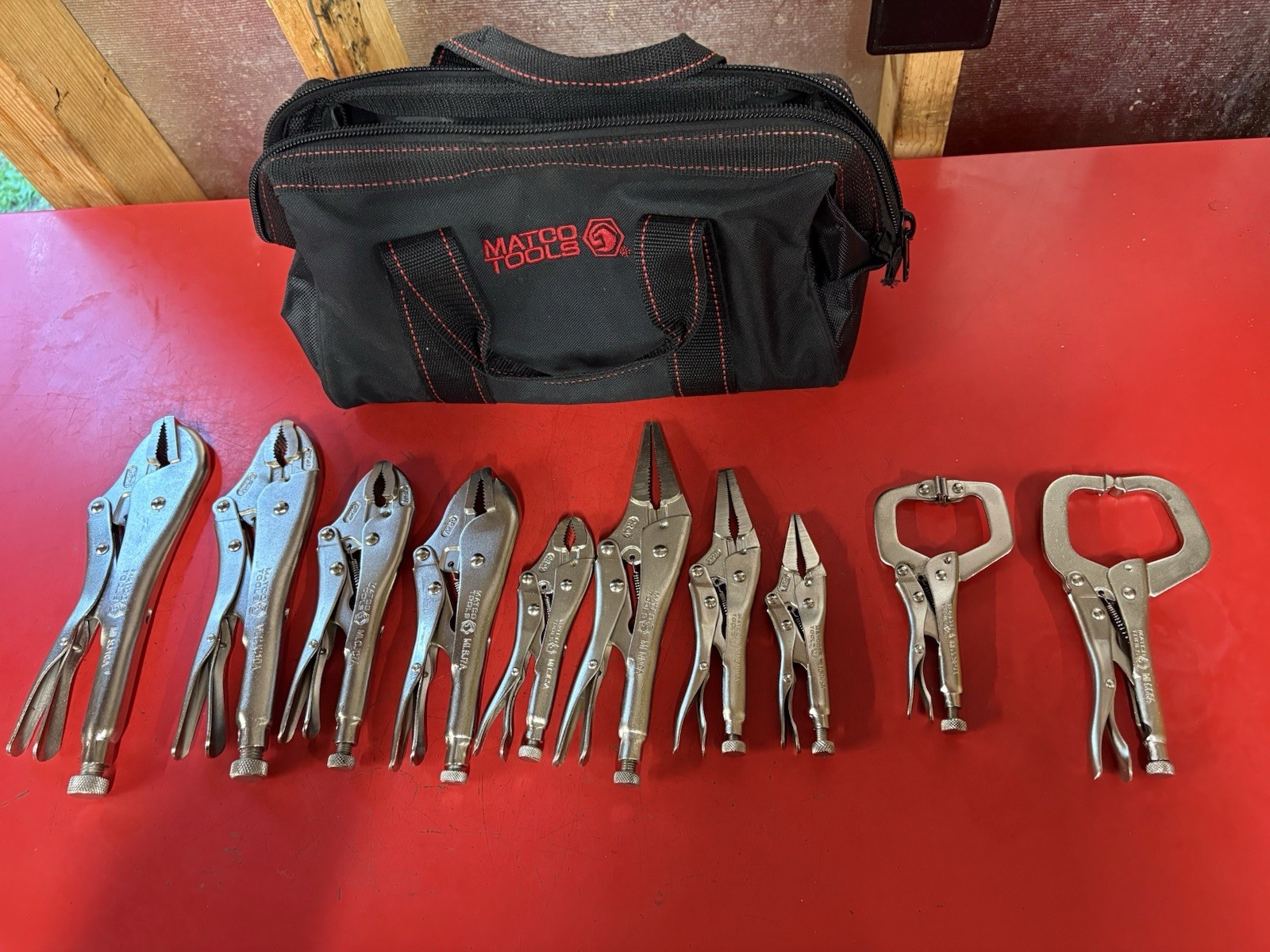 Mac Tools 10 Pc Locking plier set with bag New