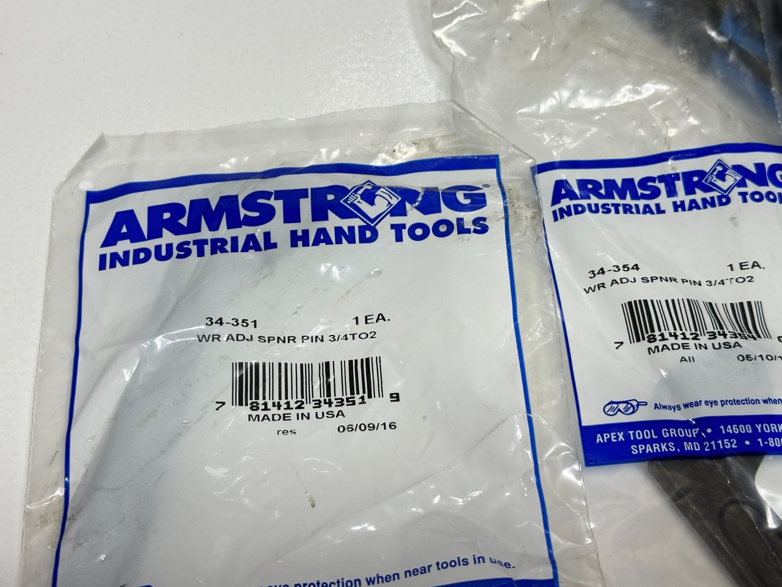 NEW Armstrong Tools USA 6pc Adjustable Pin Spanner Wrench Set w/ Kit Bag & Box