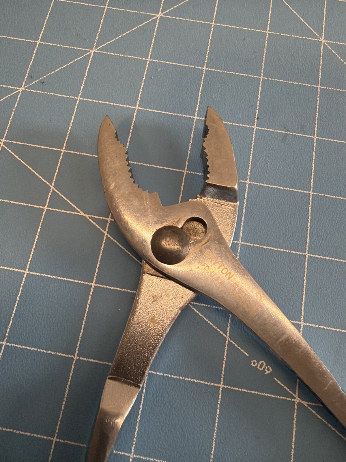 Dayton 8″ Slip Joint Pliers Tongue and Groove Ornate Handle 5×630 Vtg USA