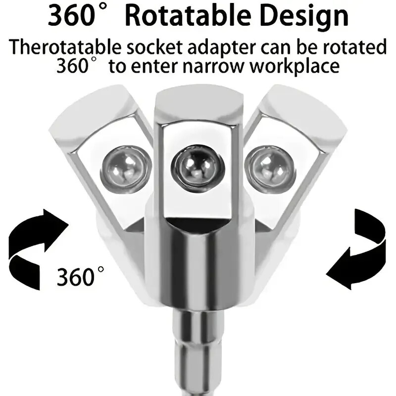 360 ° Electric Drill Screwdriver Socket Universal Adapter Connecting Rod Tool