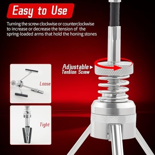 Cylinder Hone Tool Set 7 Piece Adjustable Engine Honing Grinding 3/4 to 7 Inch