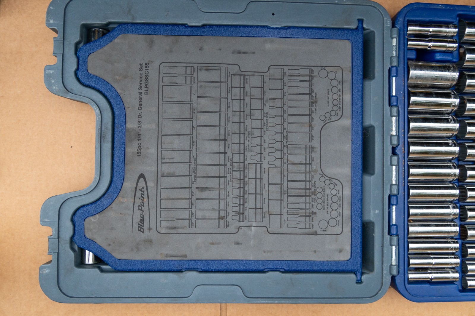 Blue-Point BLPGSSC155 – Combination Drive SAE/ Metric 155 pc General Service Set