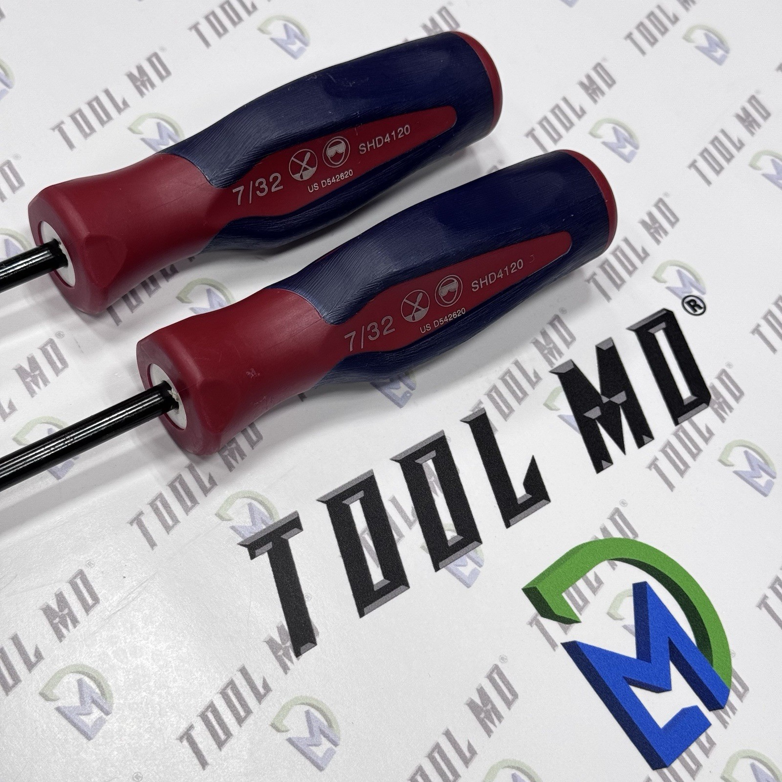 Snap-on Tools RARE 2pc RED WHITE & BLUE 29″ INDUSTRIAL Screwdriver Set SHD4120