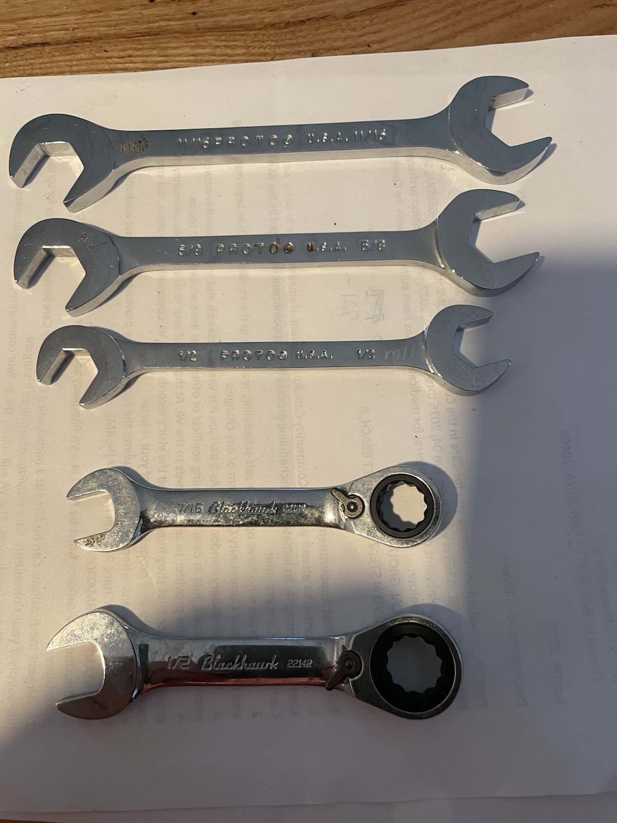Proto 3 Angle Wrench’s 2 Blackhawk