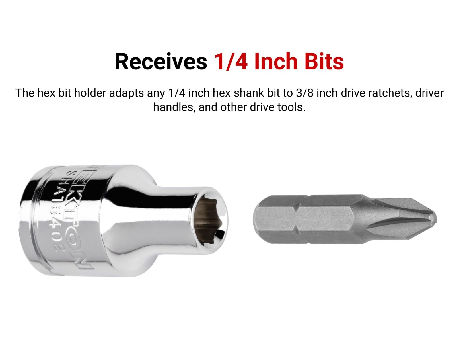 Magnetic Hex Bit Holder Socket Set – 1/4, 3/8, 1/2 Inch Drive, 3-Piece Tool Set