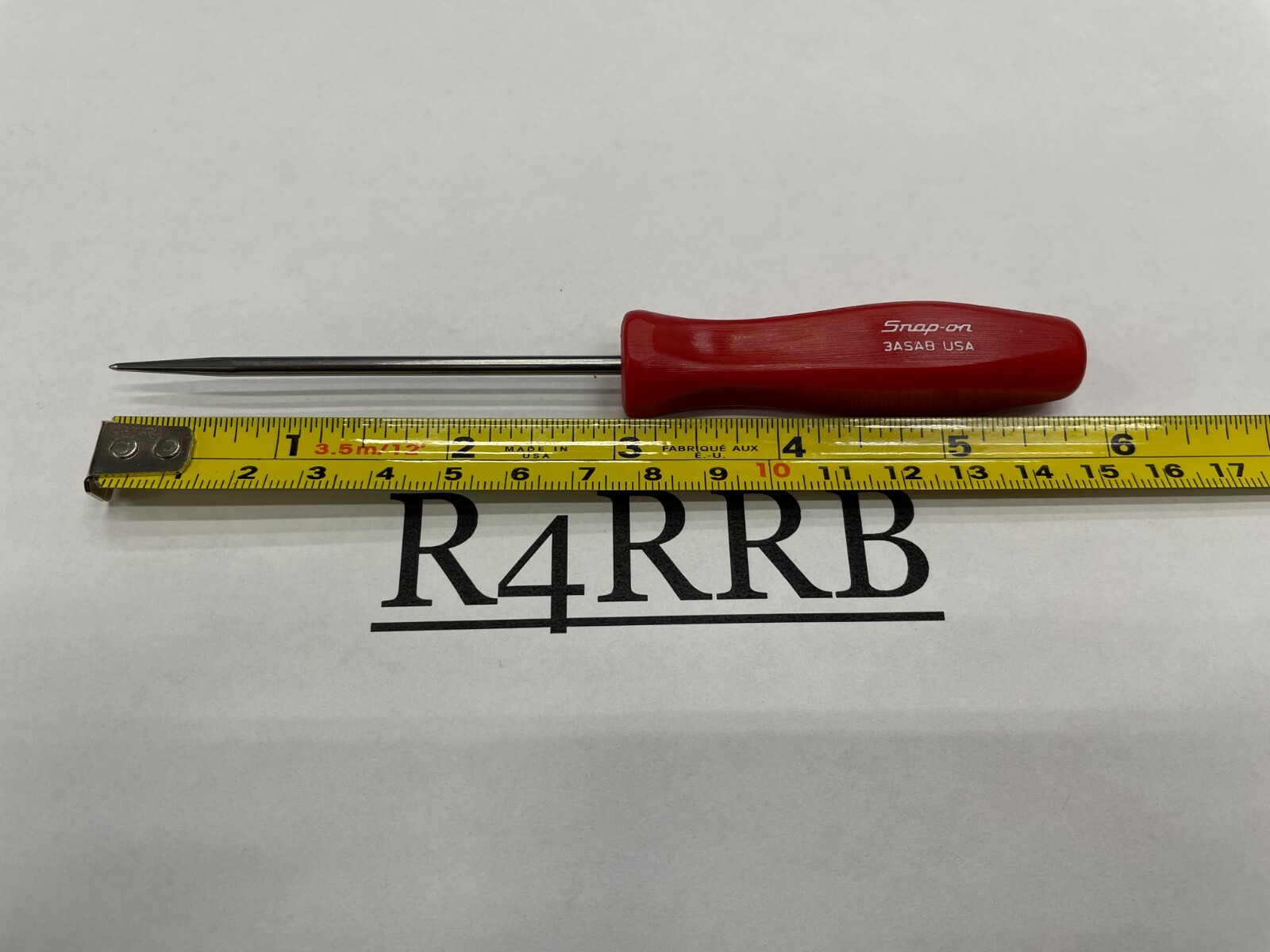 Snap-on Tools USA NEW Classic RED Mini Hard Handle Straight Awl Pick 3ASABR
