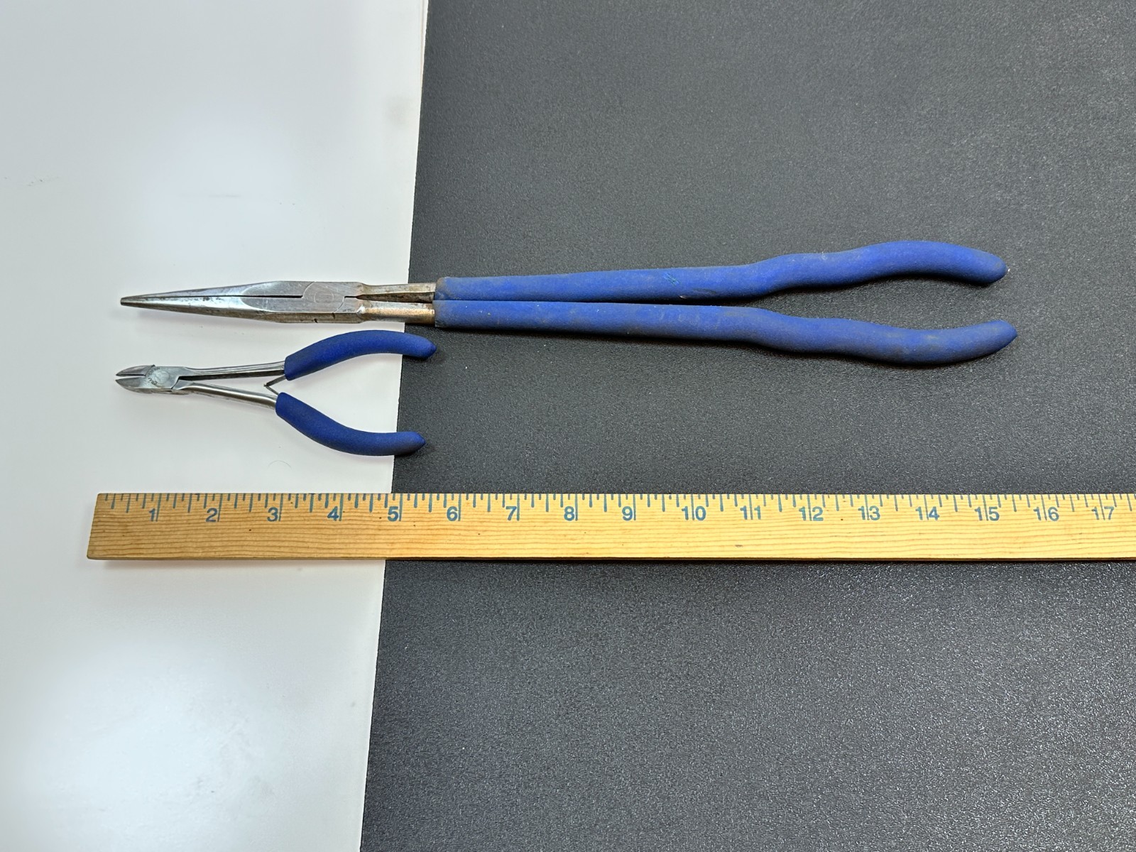 Craftsman Diagonal Pliers Blue Grip w/ Unknown XL Extra Long Long Nose Pliers