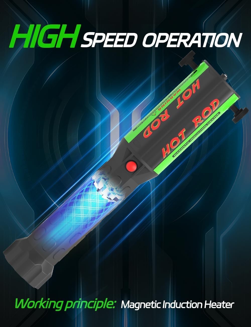 Powerful 1200W Induction Heater with LED Light – Ideal for Automotive Repairs